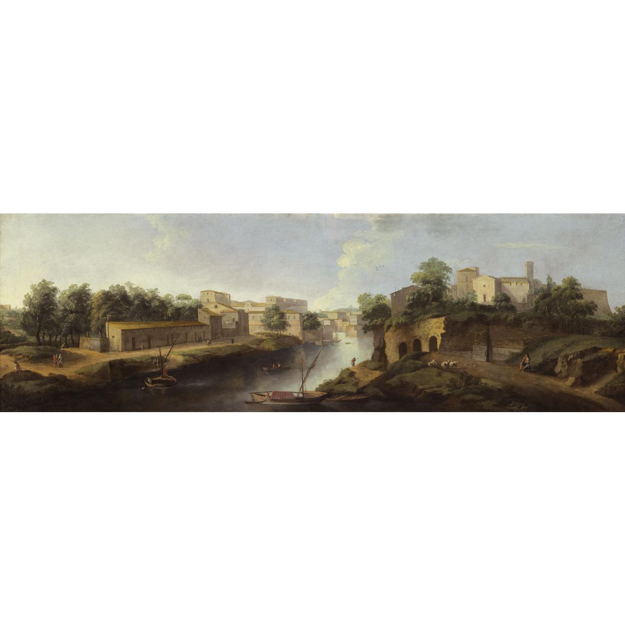 Dipinto: View of the Tiber on the Aventine Hill
